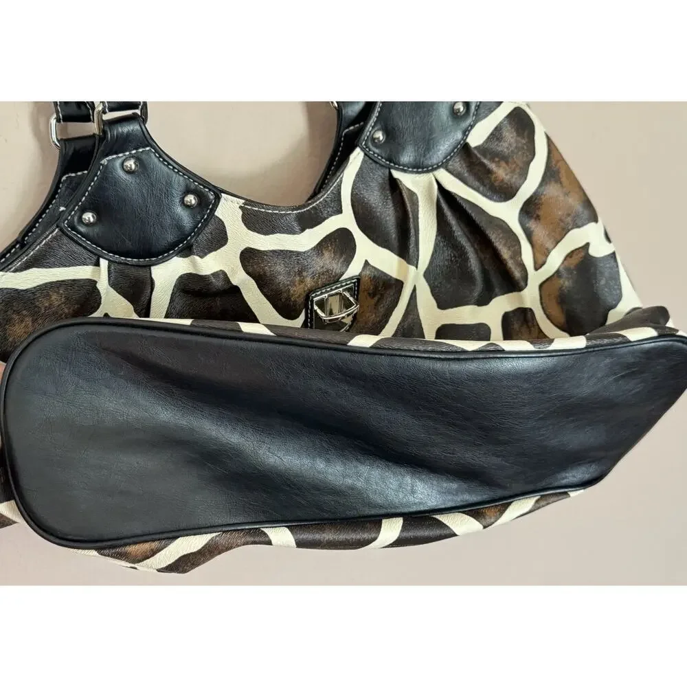 Chateau Faux Leather Animal Print Shoulder Bag Tote